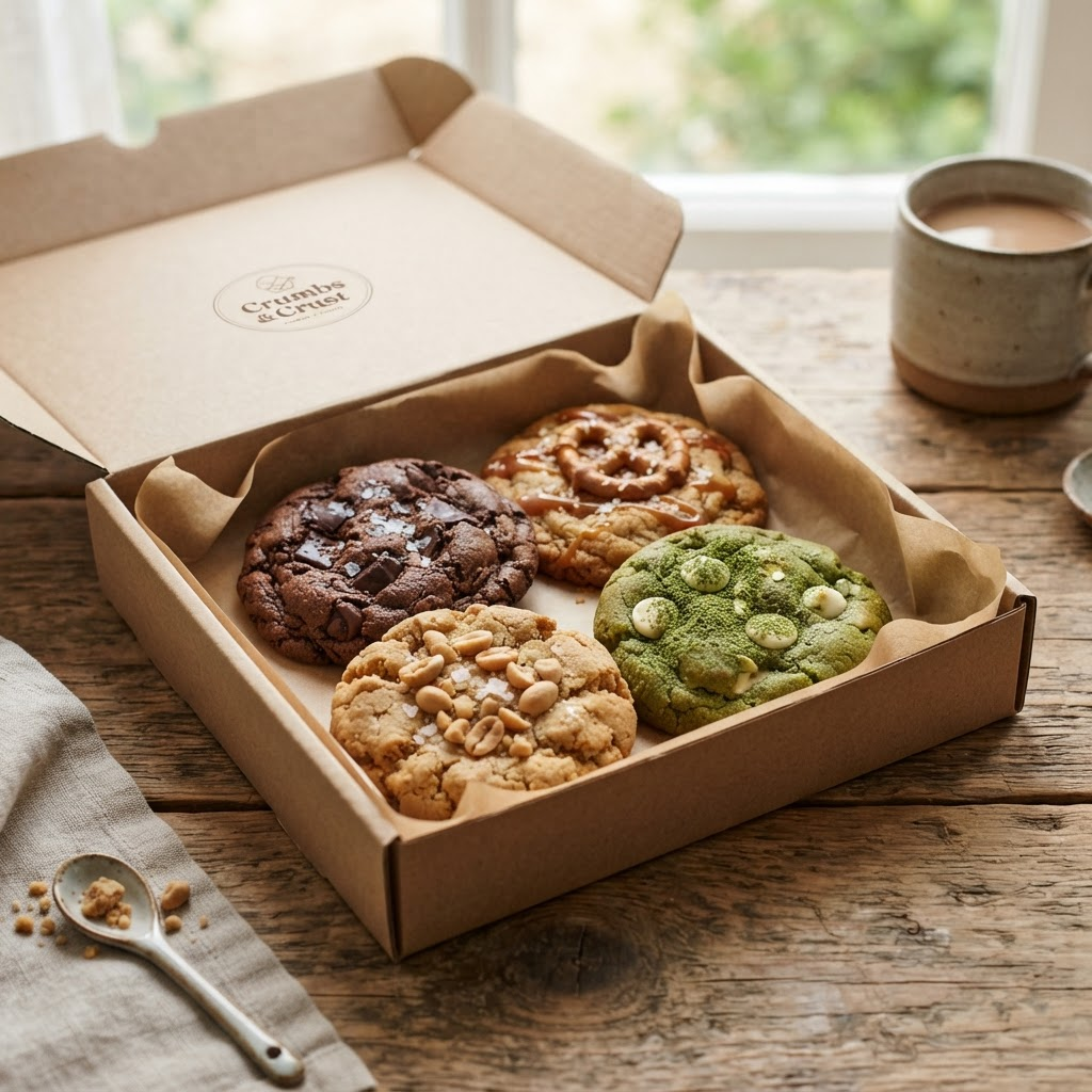 Bakery box of 4 cookies